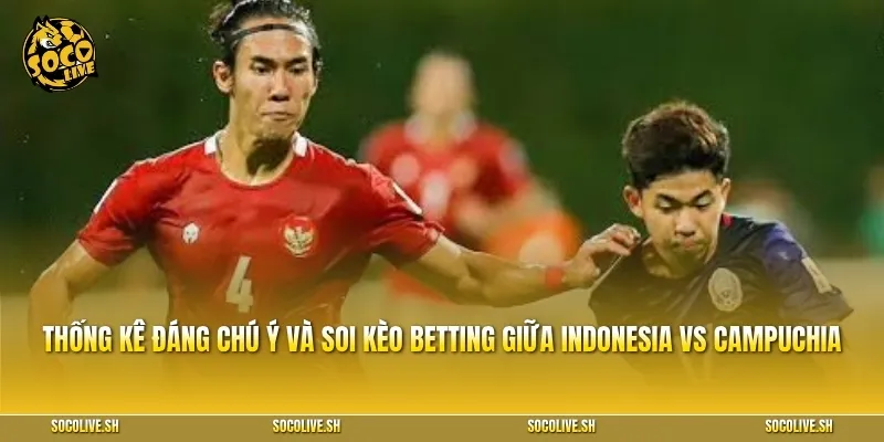 Thống kê đáng chú ý và soi kèo betting giữa Indonesia vs Campuchia